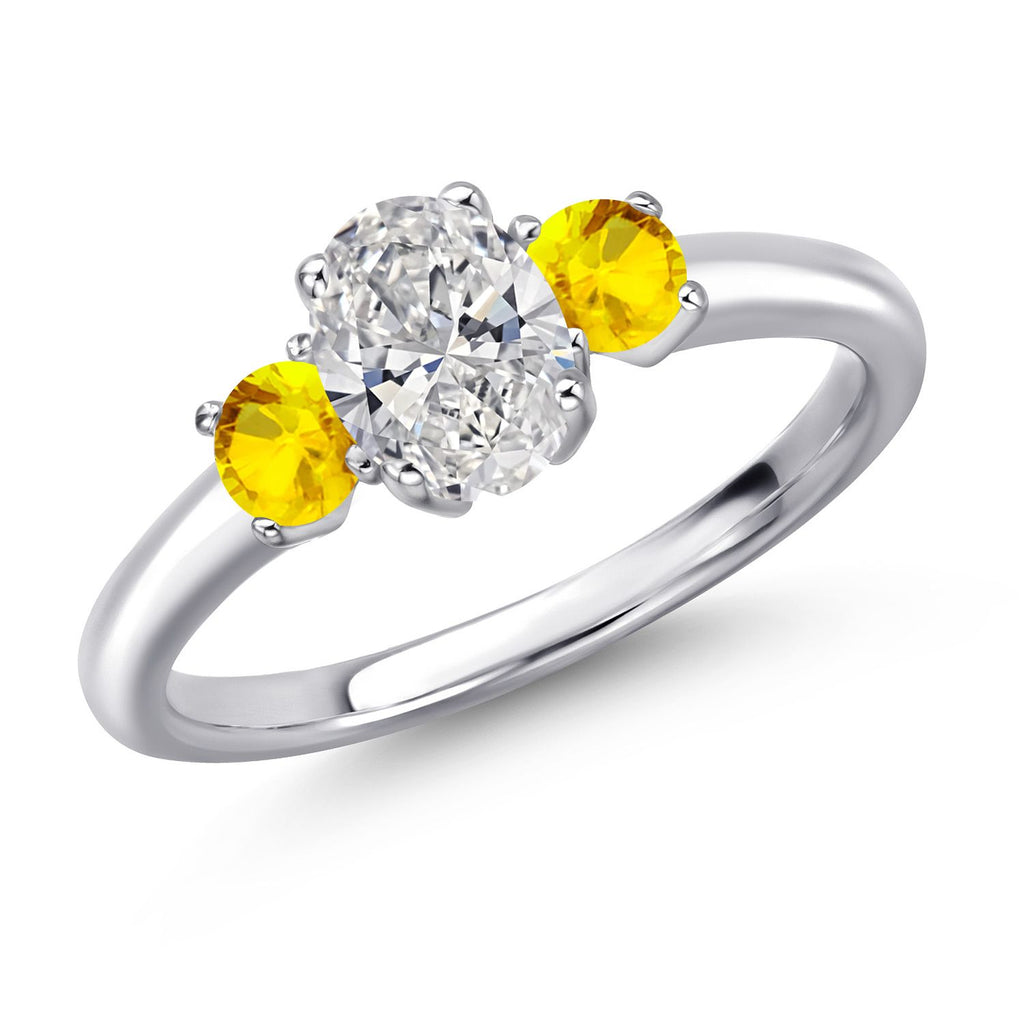 Yellow Sapphire - September_8_Ring in 925 Sterling Silver