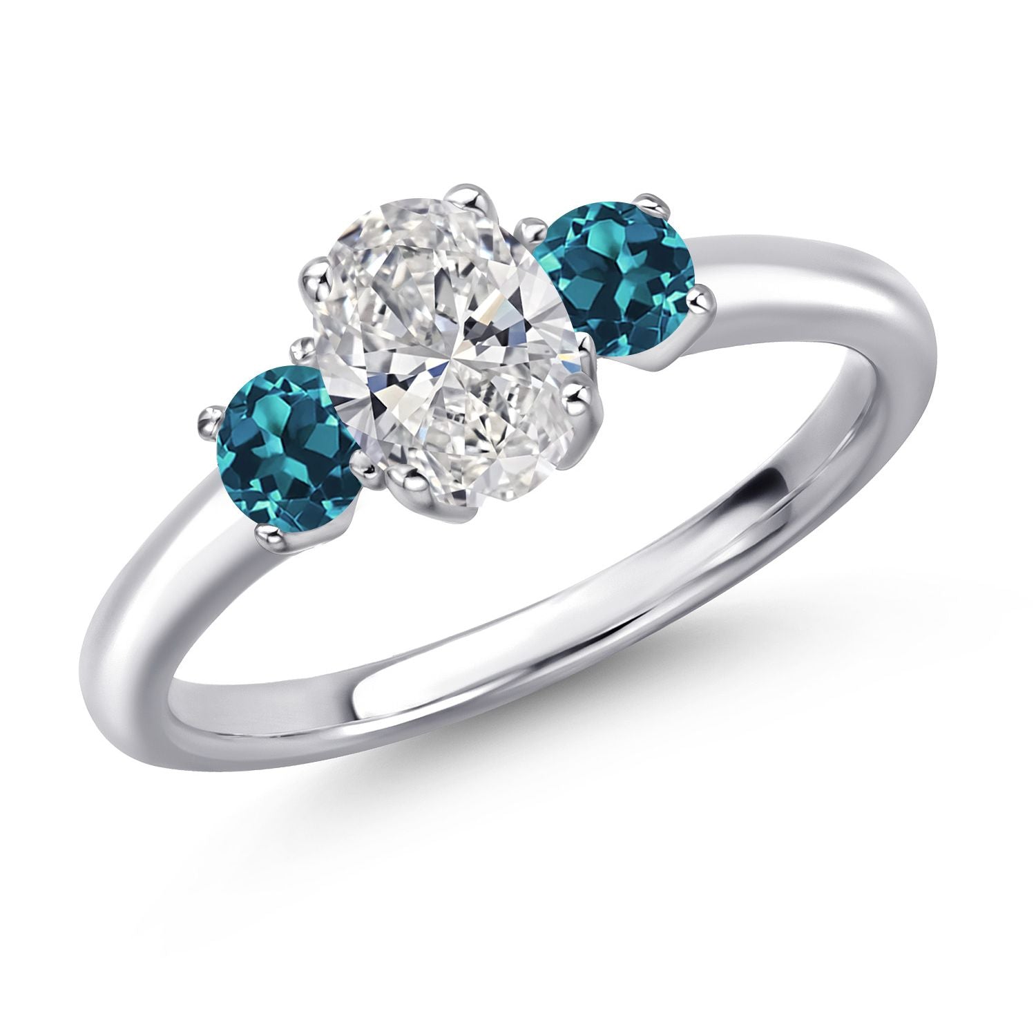 London Blue Topaz - November_9_Ring in 925 Sterling Silver