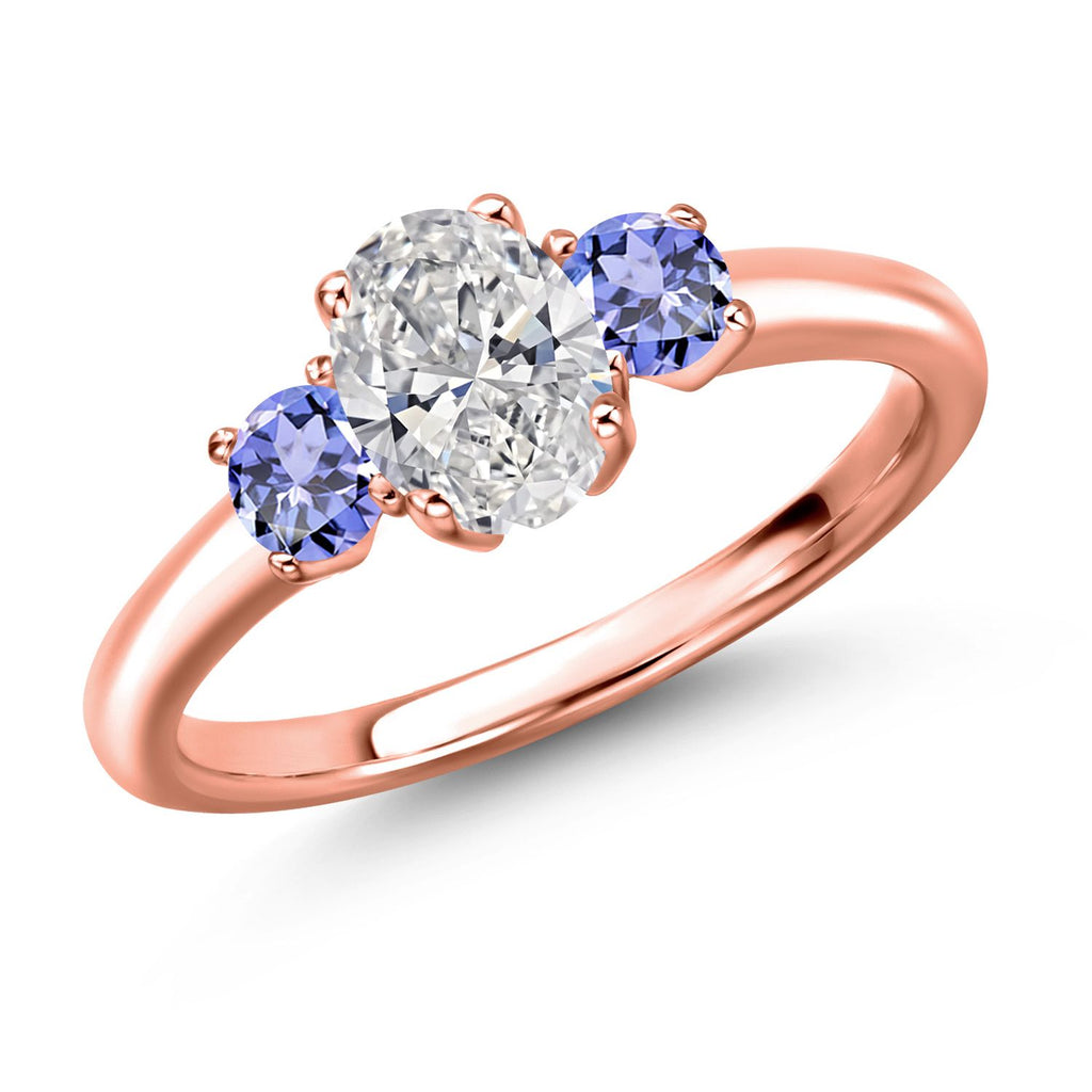 Tanzanite - December_8_Ring in 925 Rose Gold Plated Silver