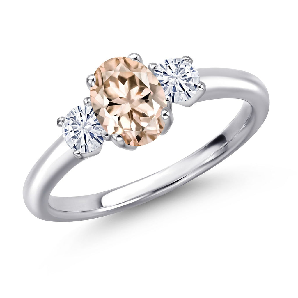 Morganite - October_8_Ring in 925 Sterling Silver