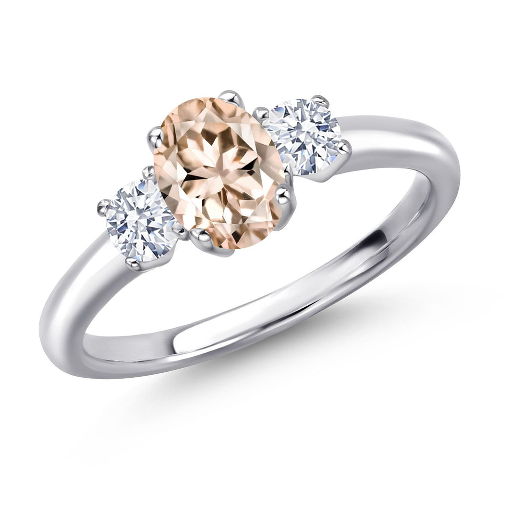Morganite - October_5_Ring in 925 Sterling Silver