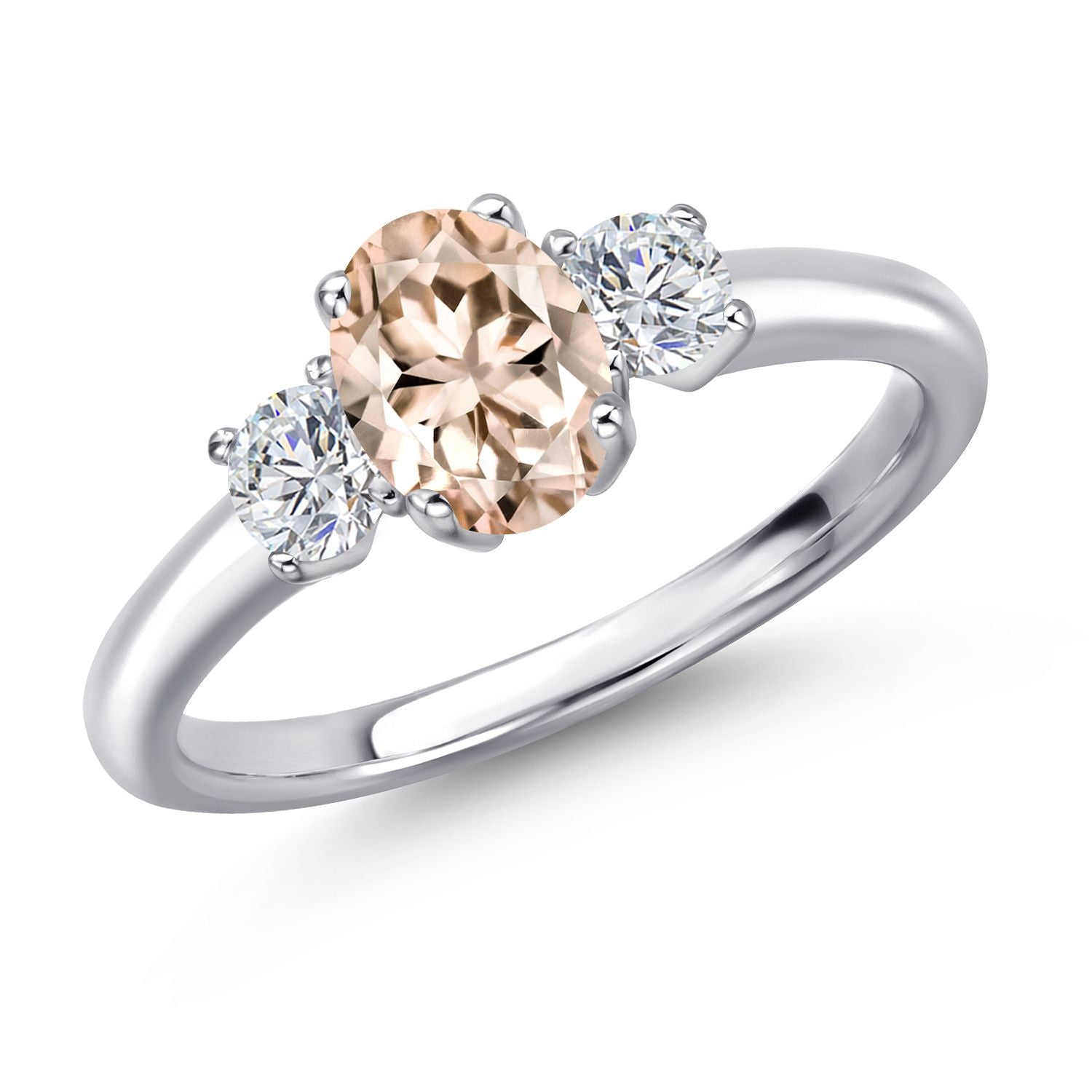 Morganite - October_6_Ring in 925 Sterling Silver