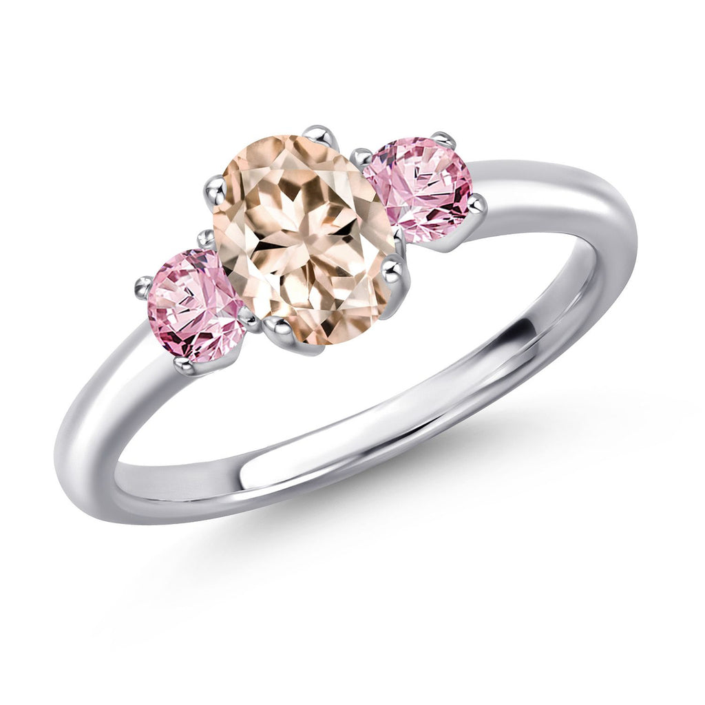 Morganite - October_5_Ring in 925 Sterling Silver
