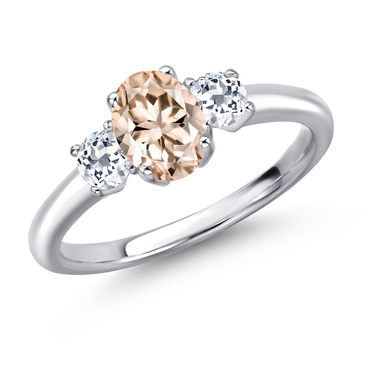 Morganite - October_5_Ring in 925 Sterling Silver