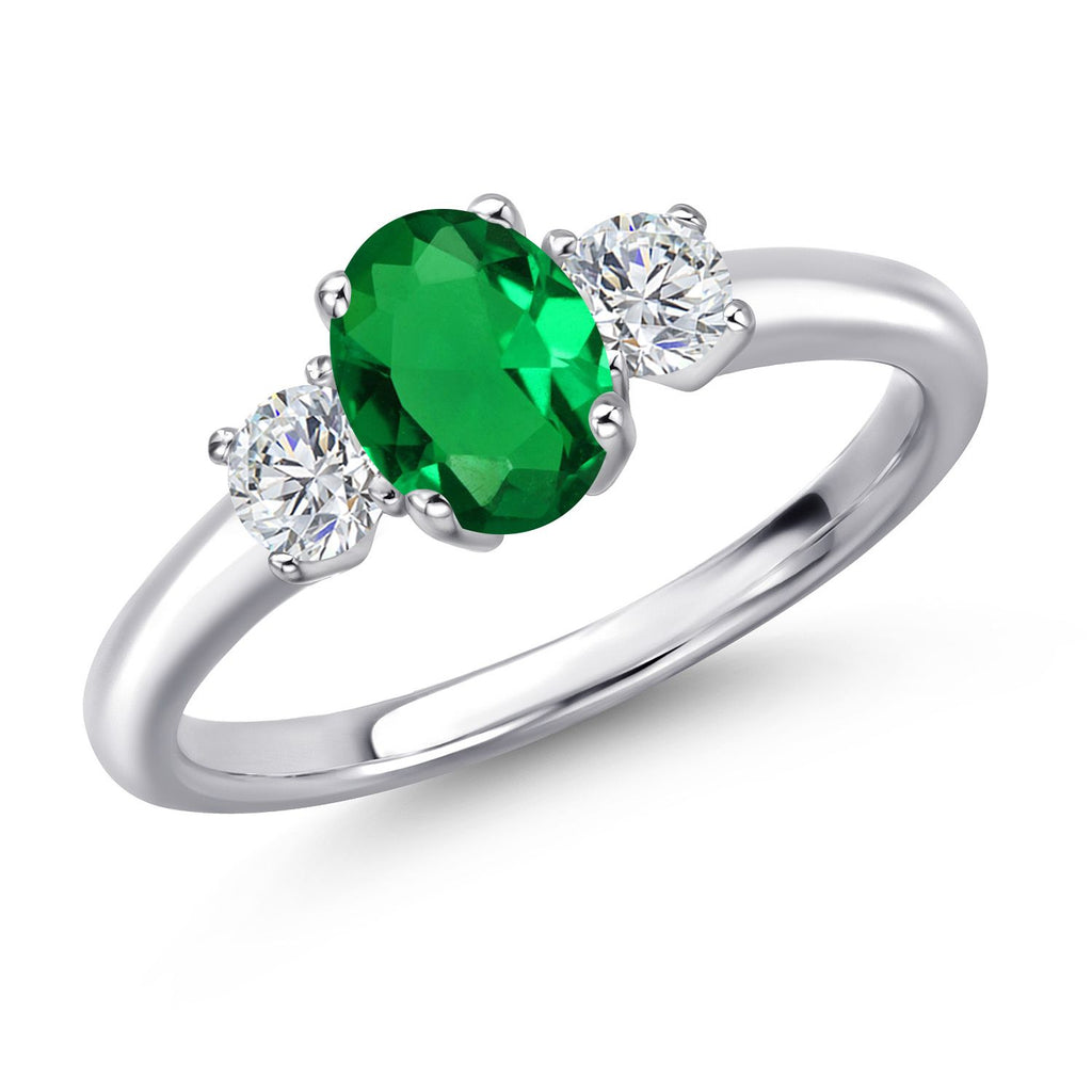 Nano Emerald - May_6_Ring in 925 Sterling Silver