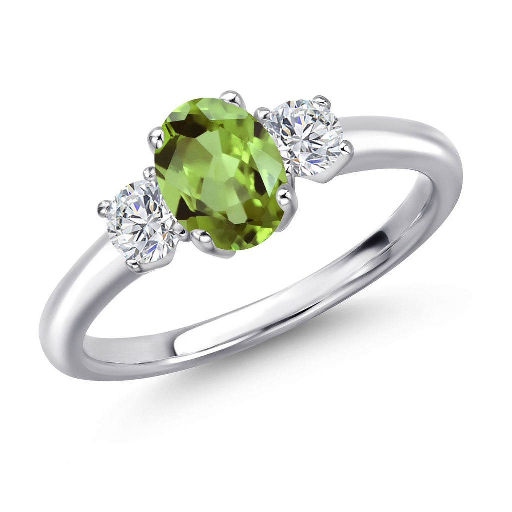 Peridot - August_8_Ring in 925 Sterling Silver