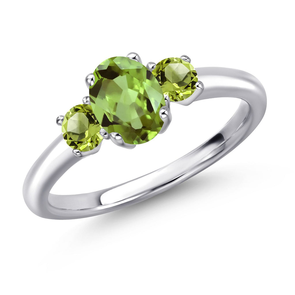 Peridot - August_8_Ring in 925 Sterling Silver