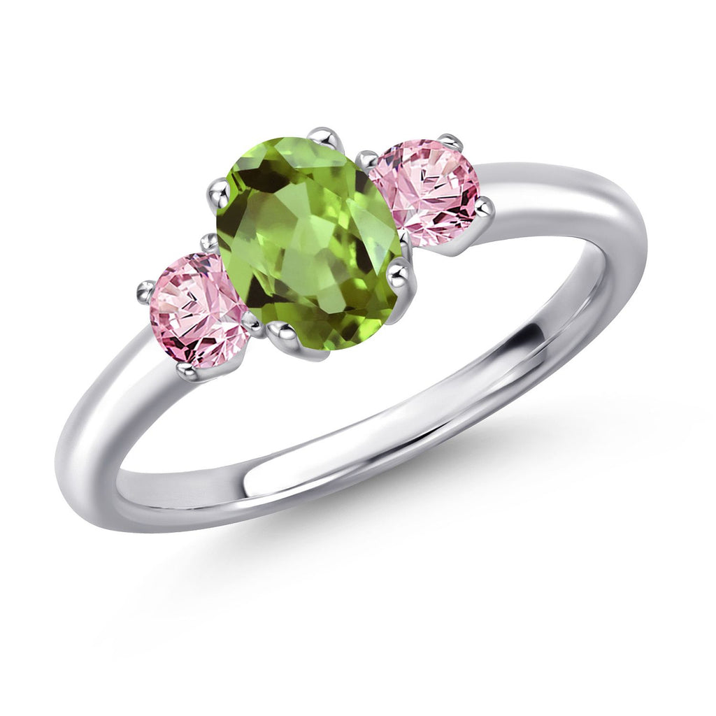 Peridot - August_8_Ring in 925 Sterling Silver
