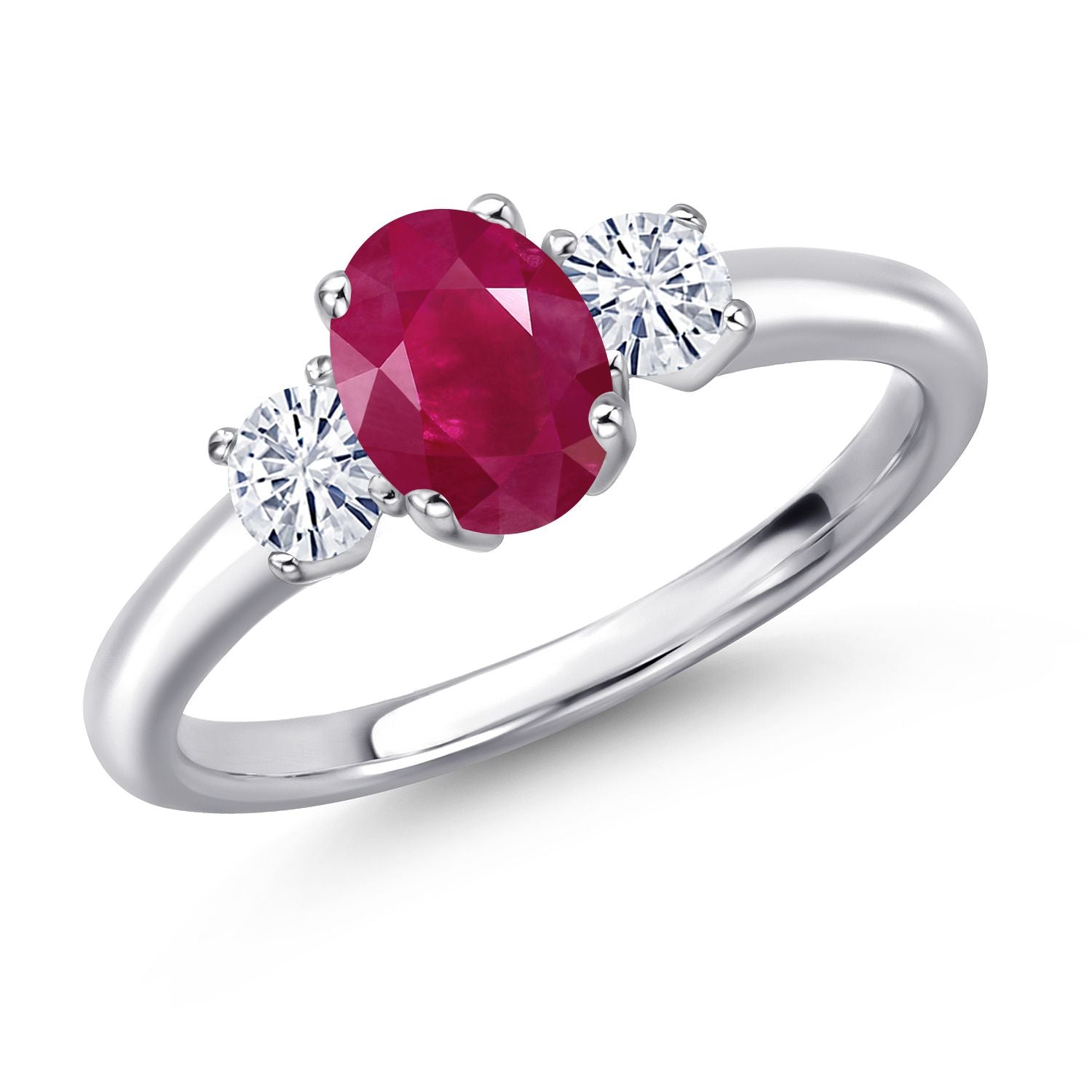 Ruby - July_7_Ring in 925 Sterling Silver