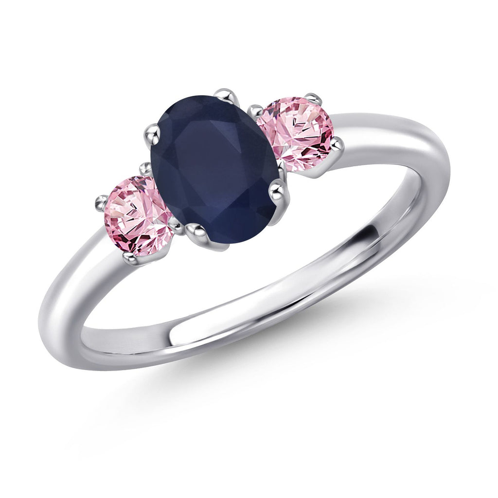 Blue Sapphire - September_7_Ring in 925 Sterling Silver