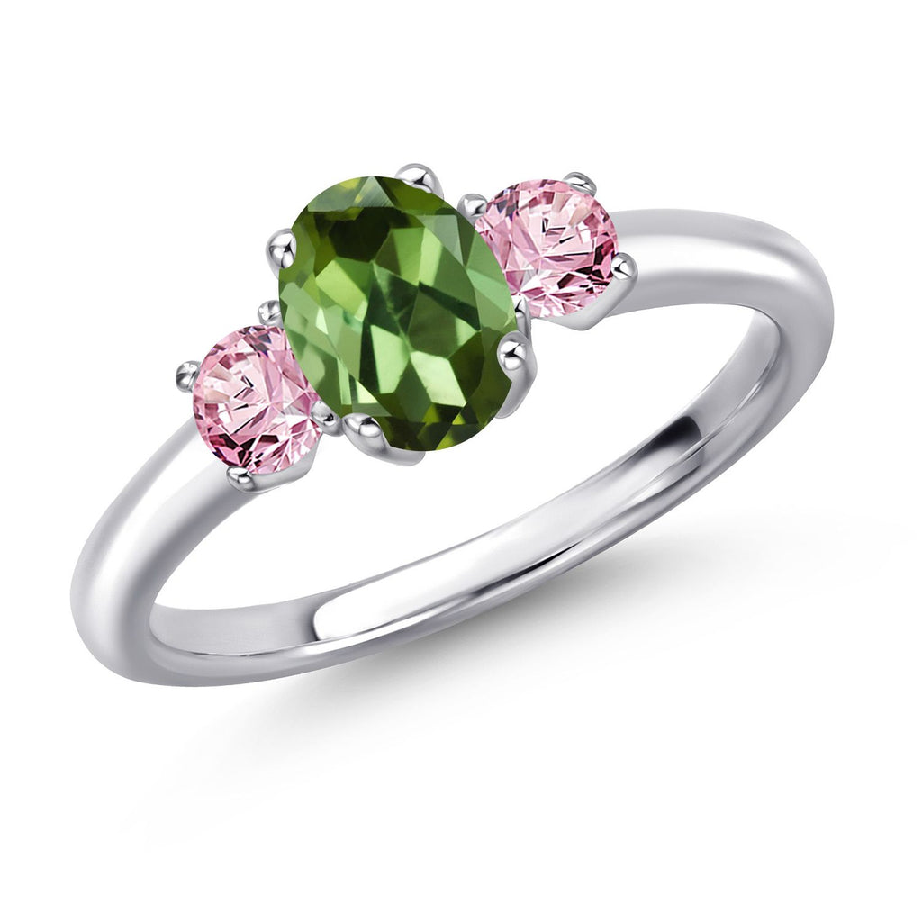 Green Tourmaline - October_6_Ring in 925 Sterling Silver