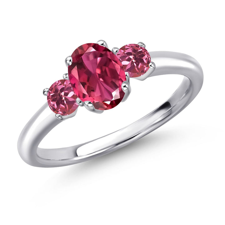 Pink Tourmaline - October_5_Ring in 925 Sterling Silver