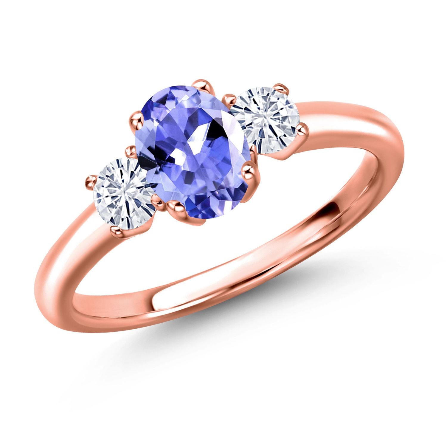 Tanzanite - December_5_Ring in 925 Rose Gold Plated Silver