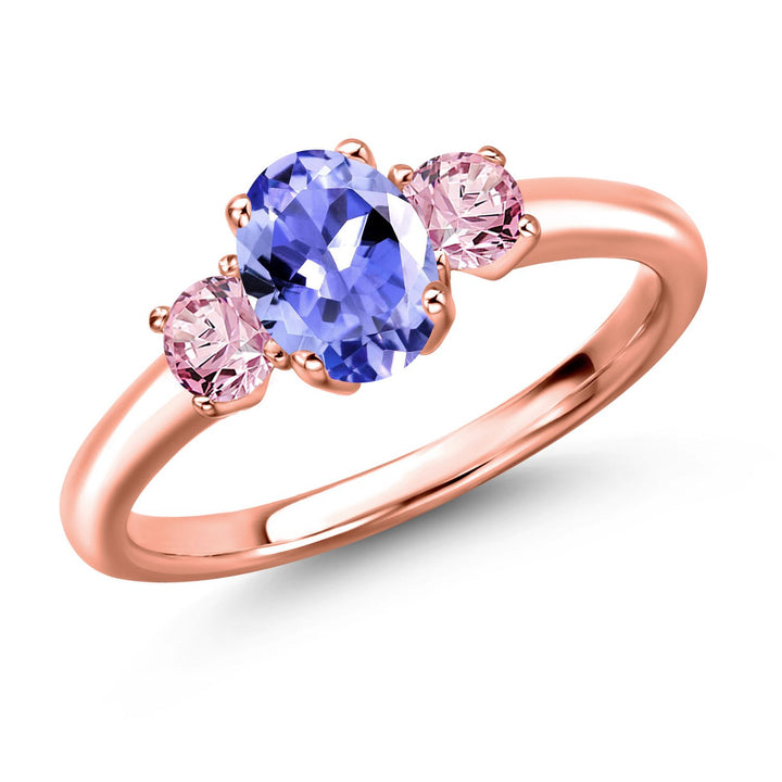 Tanzanite - December_5_Ring in 925 Rose Gold Plated Silver