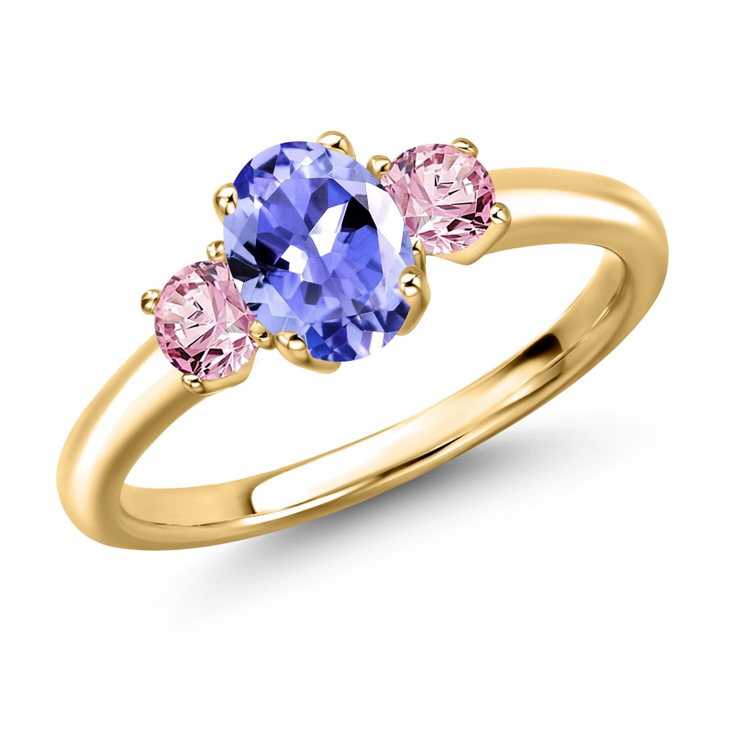 Tanzanite - December_7_Ring in 925 Yellow Gold Plated Silver