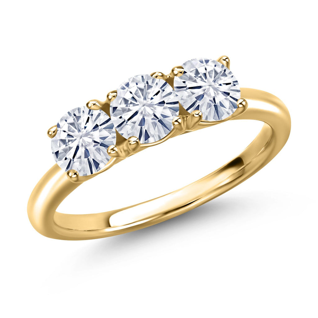 5_Ring in 925 Yellow Gold Plated Silver