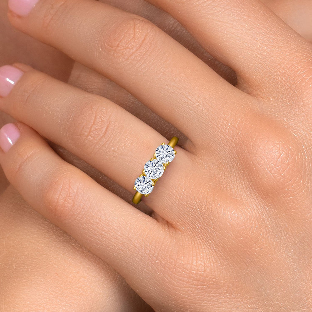 Ring in 925 Yellow Gold Plated Silver