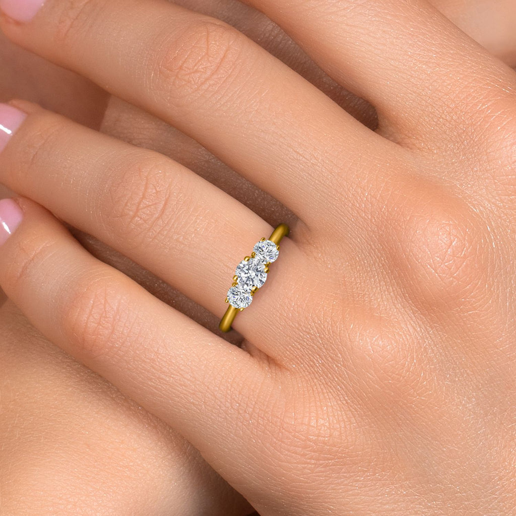 Ring in 925 Yellow Gold Plated Silver