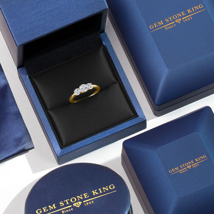 Ring in 925 Yellow Gold Plated Silver