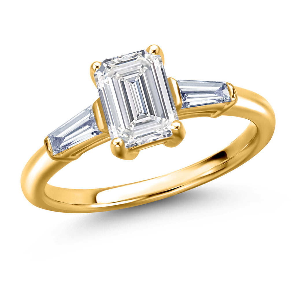 7_Ring in 925 Yellow Gold Plated Silver