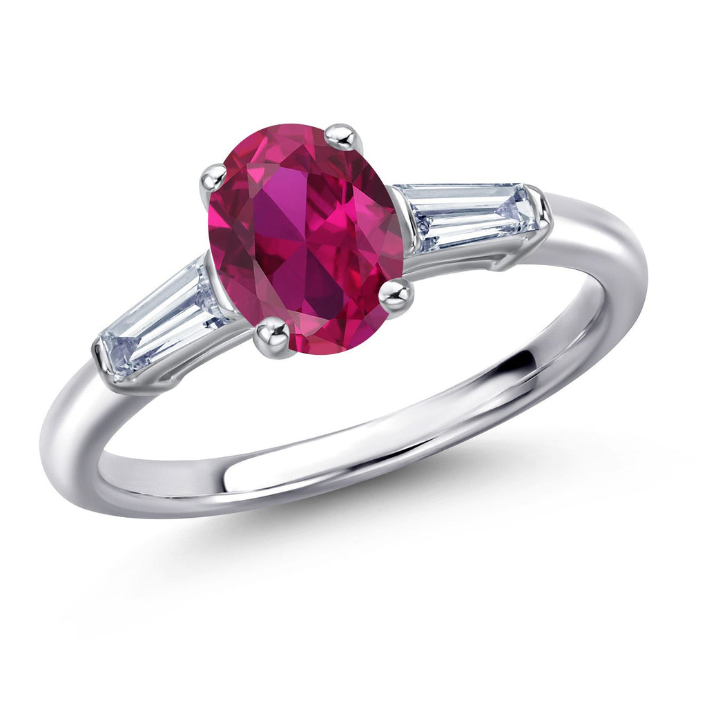 Created Ruby - July_5_Ring in 925 Sterling Silver