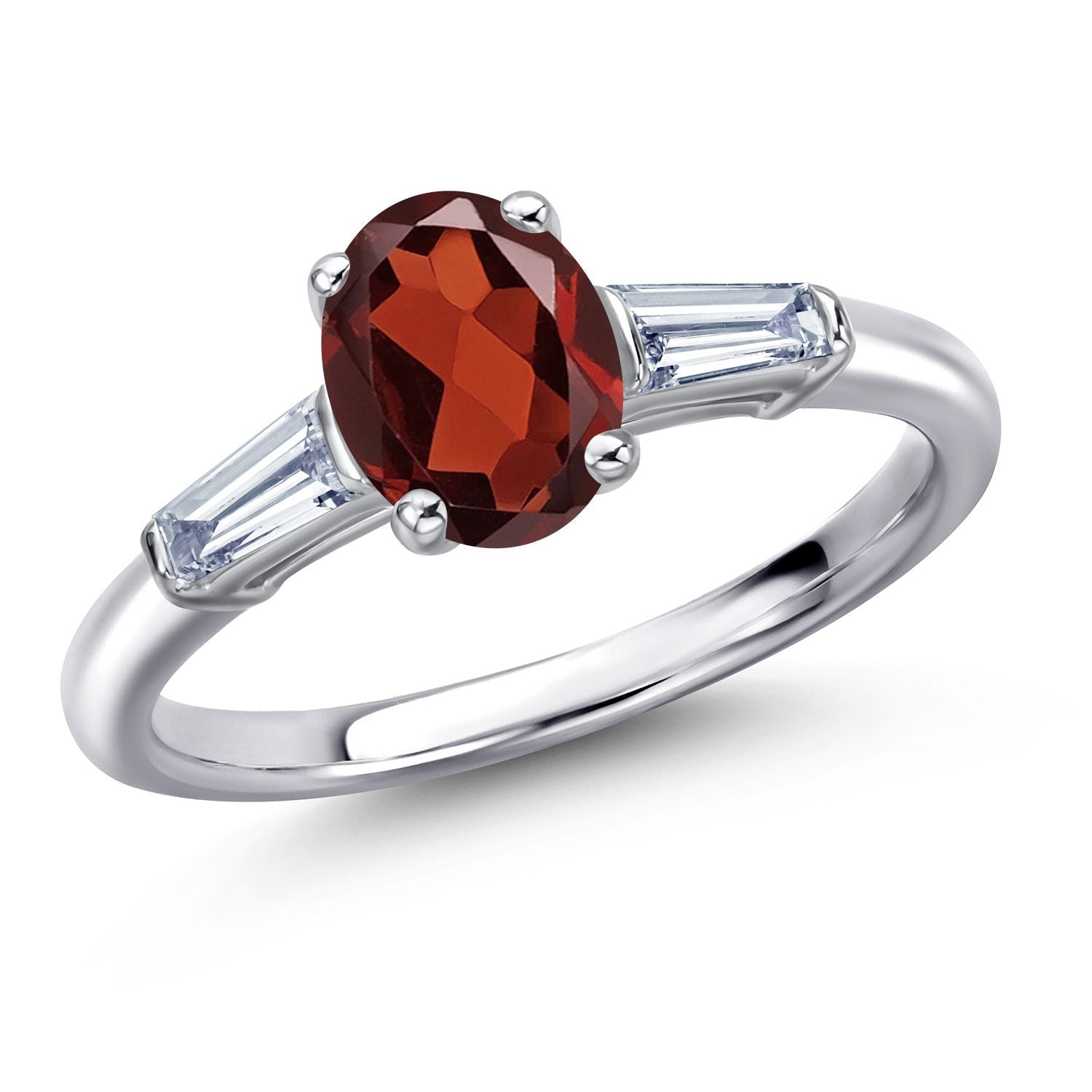 Garnet - January_6_Ring in 925 Sterling Silver
