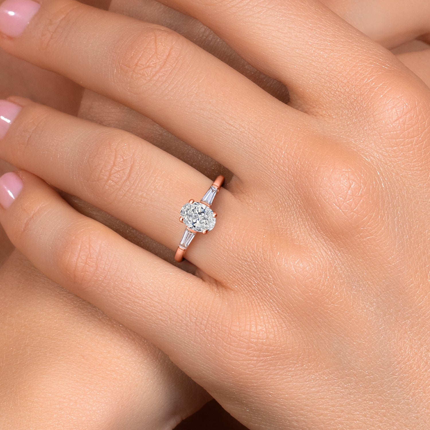 Ring in 925 Rose Gold Plated Silver