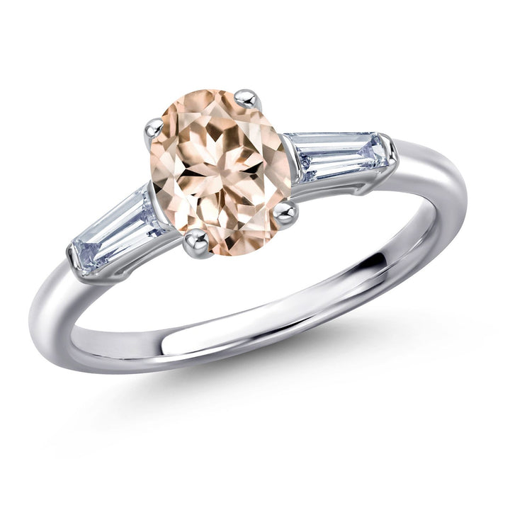 Morganite - October_5_Ring in 925 Sterling Silver