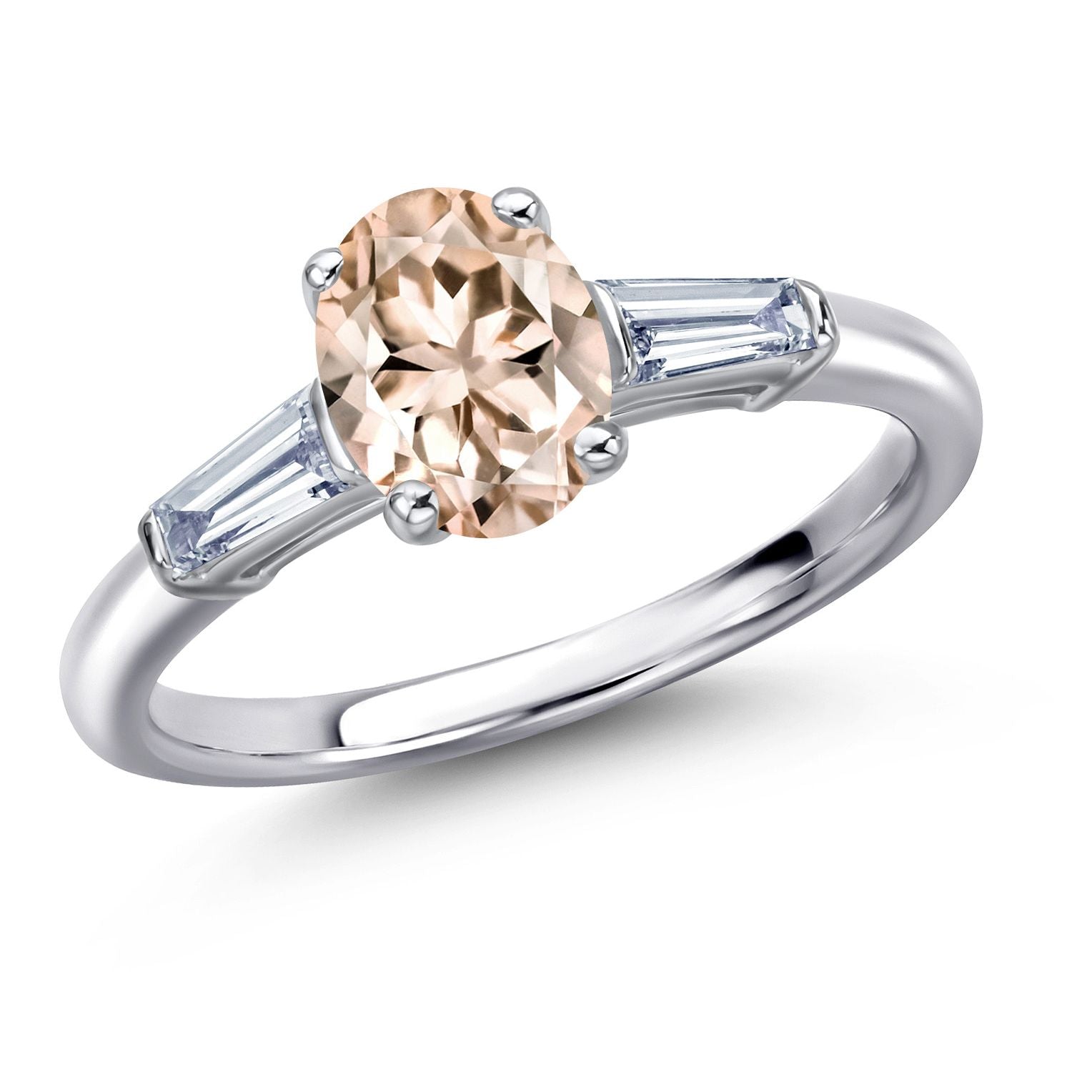 Morganite - October_7_Ring in 925 Sterling Silver