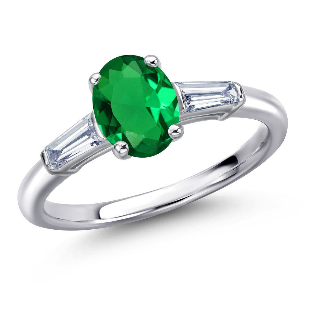 Nano Emerald - May_5_Ring in 925 Sterling Silver