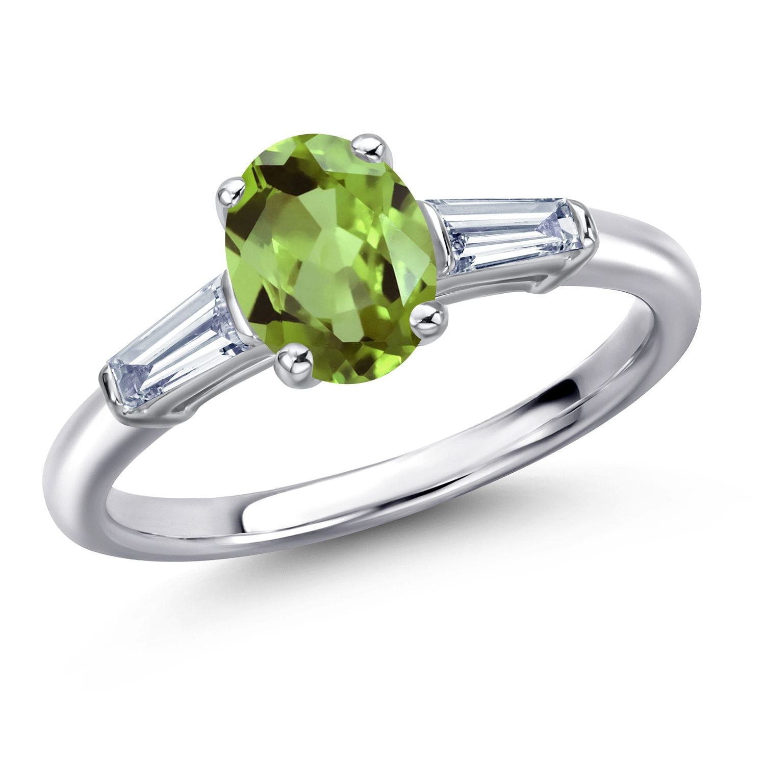 Peridot - August_8_Ring in 925 Sterling Silver