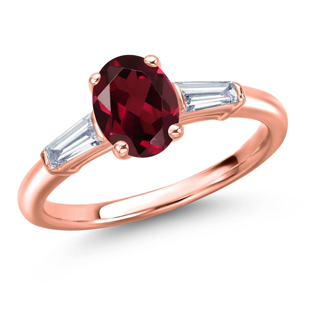 Rhodolite Garnet_9_Ring in 925 Rose Gold Plated Silver