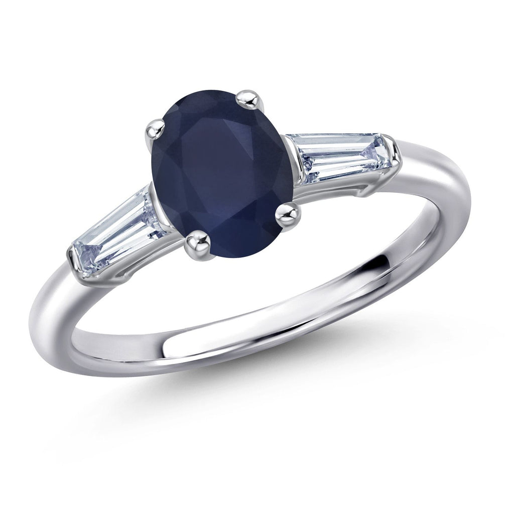 Blue Sapphire - September_7_Ring in 925 Sterling Silver