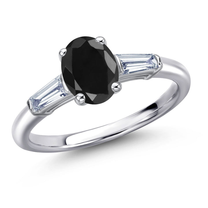 Black Sapphire - September_5_Ring in 925 Sterling Silver