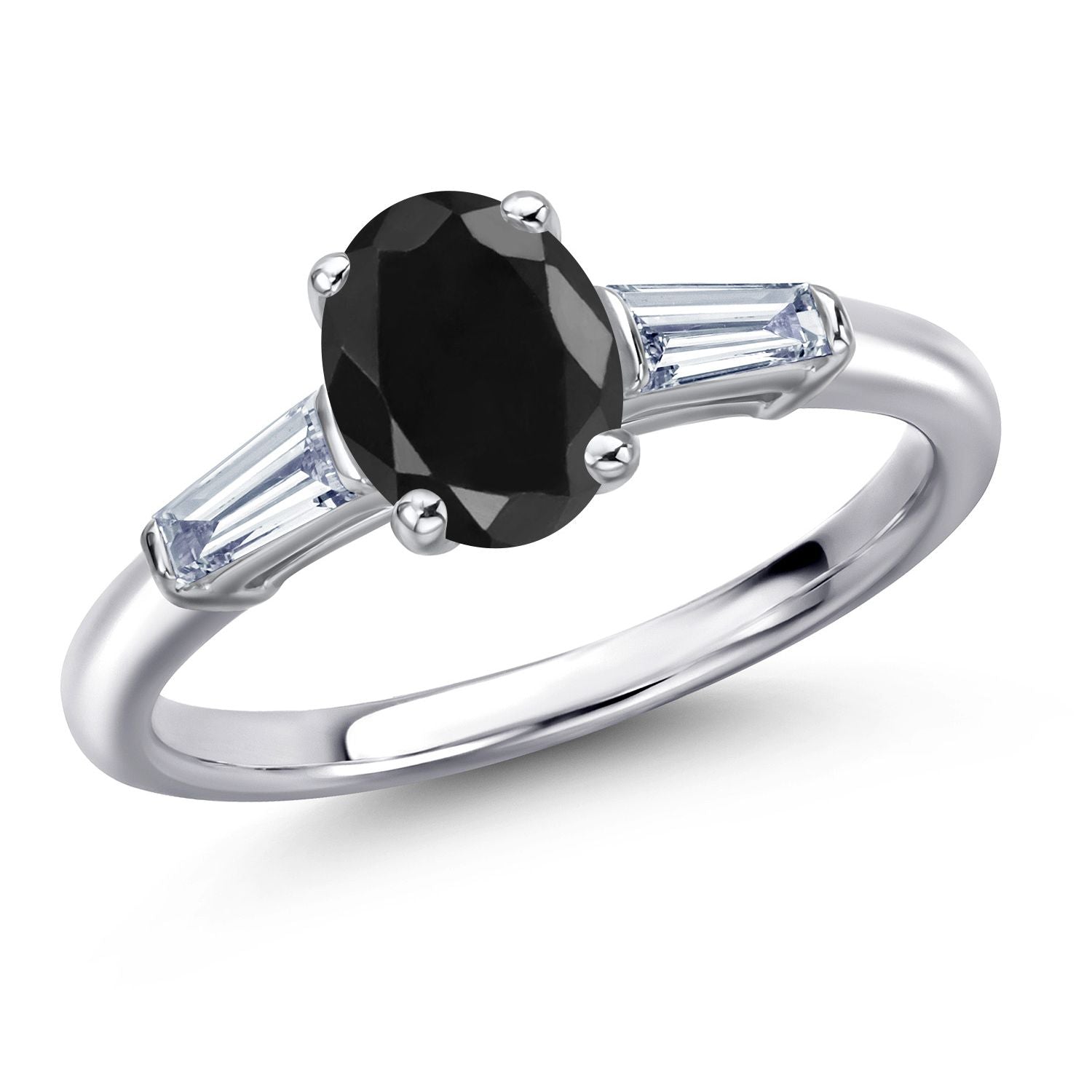 Black Sapphire - September_8_Ring in 925 Sterling Silver