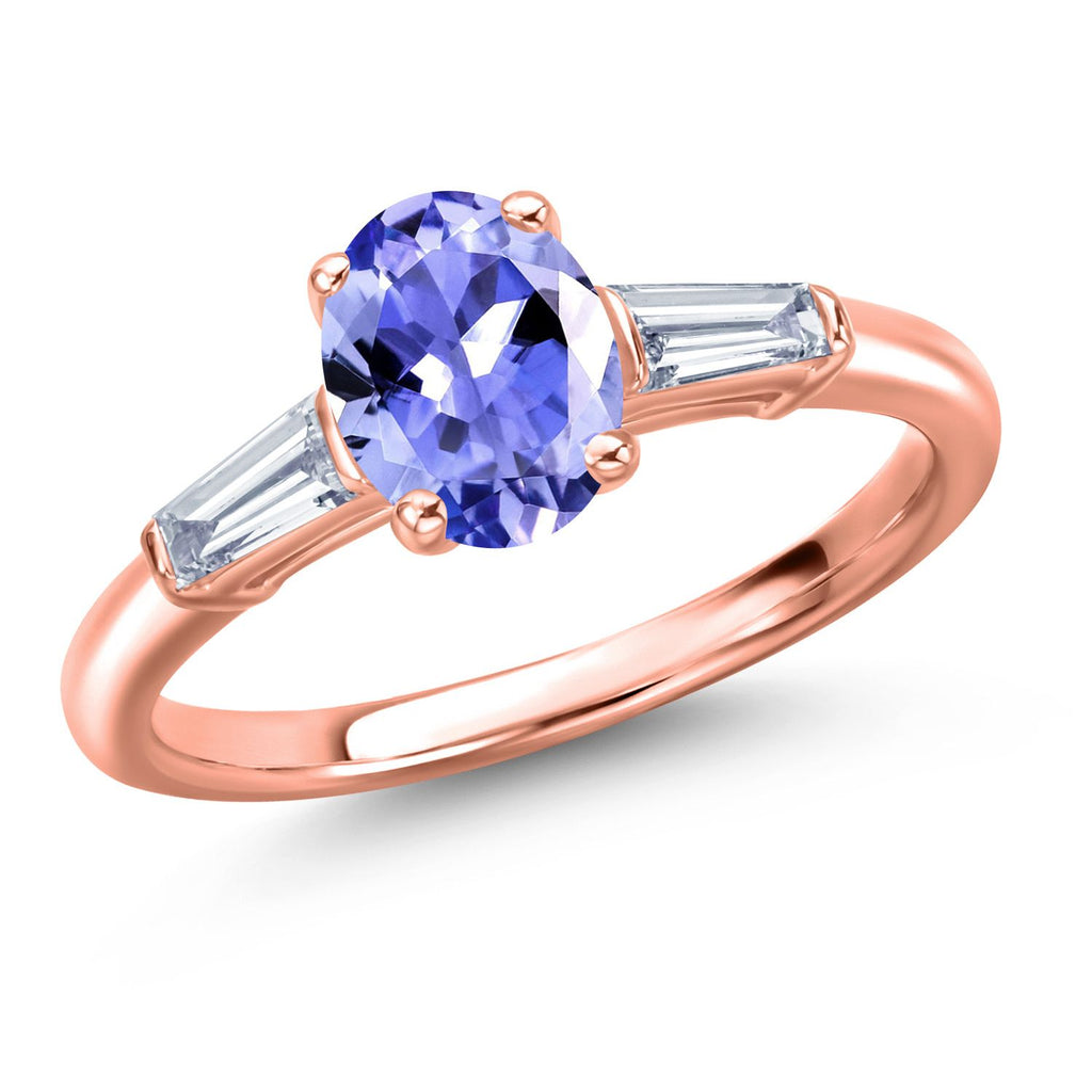 Tanzanite - December_9_Ring in 925 Rose Gold Plated Silver