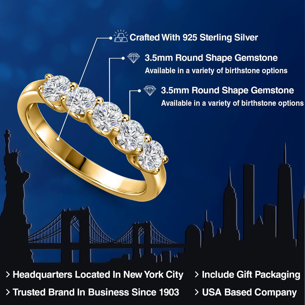 Ring in 925 Yellow Gold Plated Silver