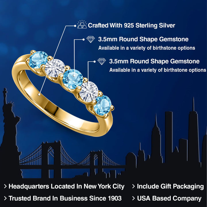 Ring in 925 Yellow Gold Plated Silver