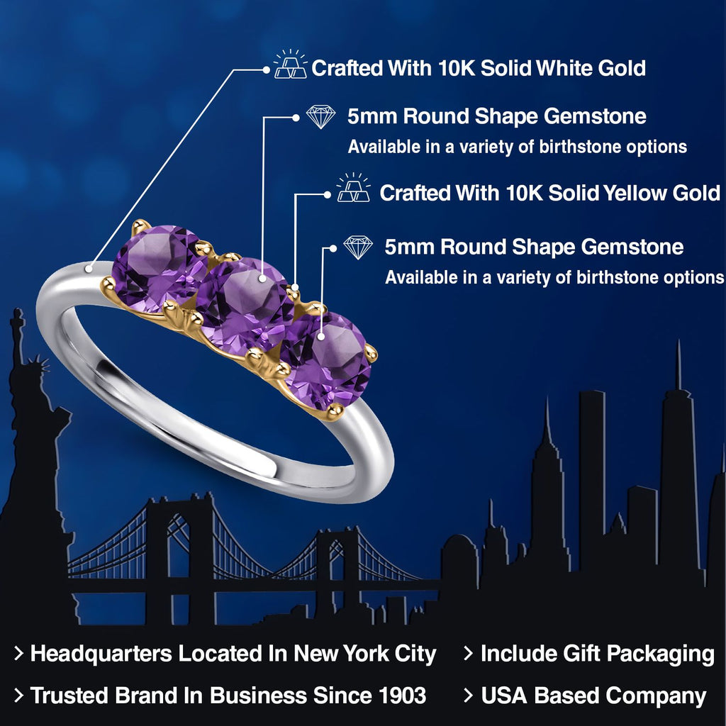 Ring in 10K Two Tone Gold