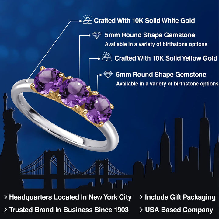 Ring in 10K Two Tone Gold