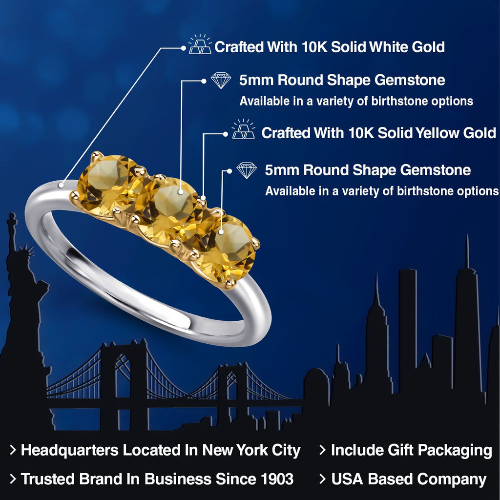 Ring in 10K Two Tone Gold
