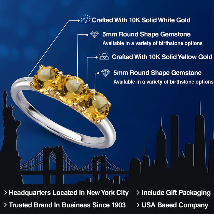 Ring in 10K Two Tone Gold