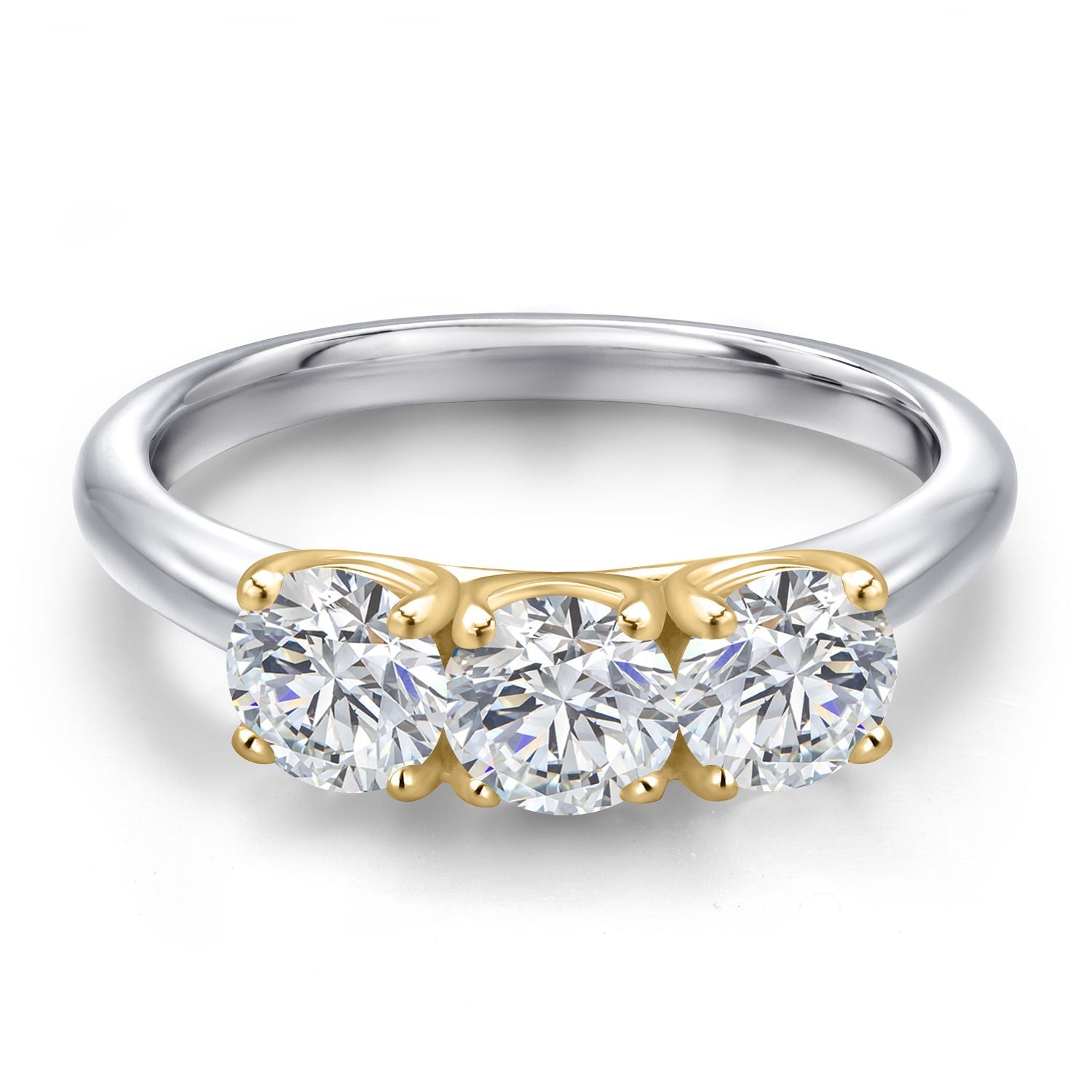 Ring in 10K Two Tone Gold