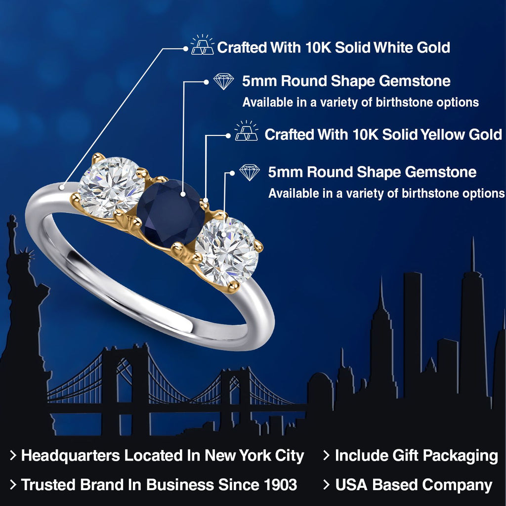 Ring in 10K Two Tone Gold