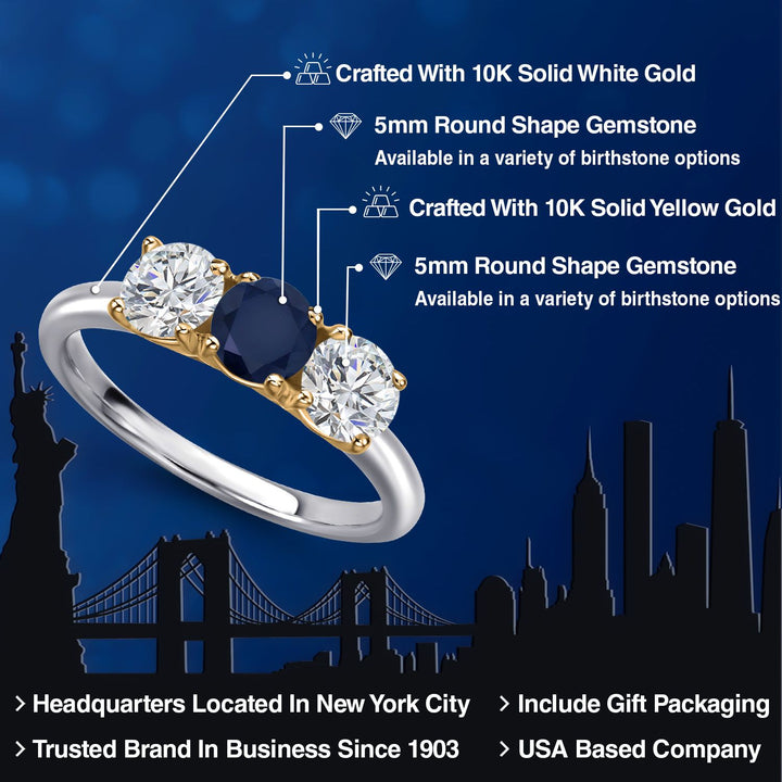 Ring in 10K Two Tone Gold