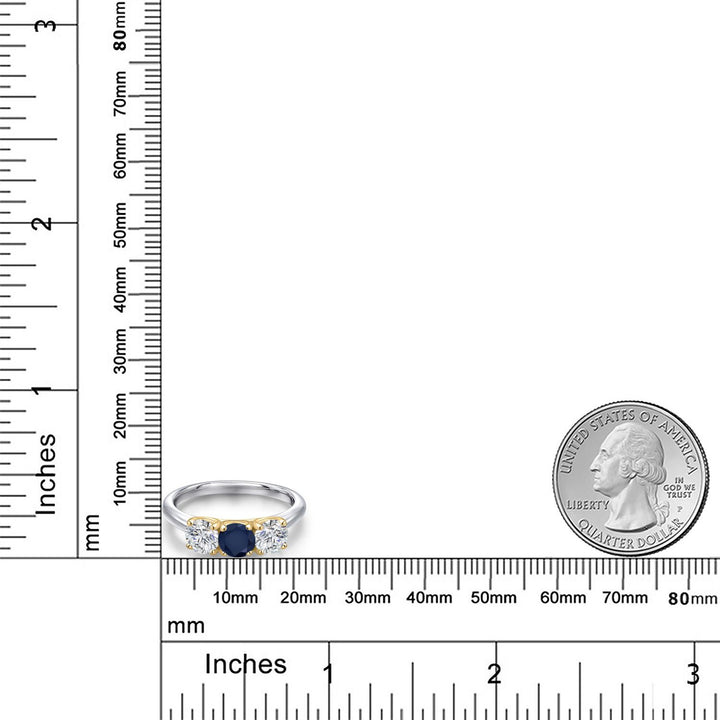 Ring in 10K Two Tone Gold