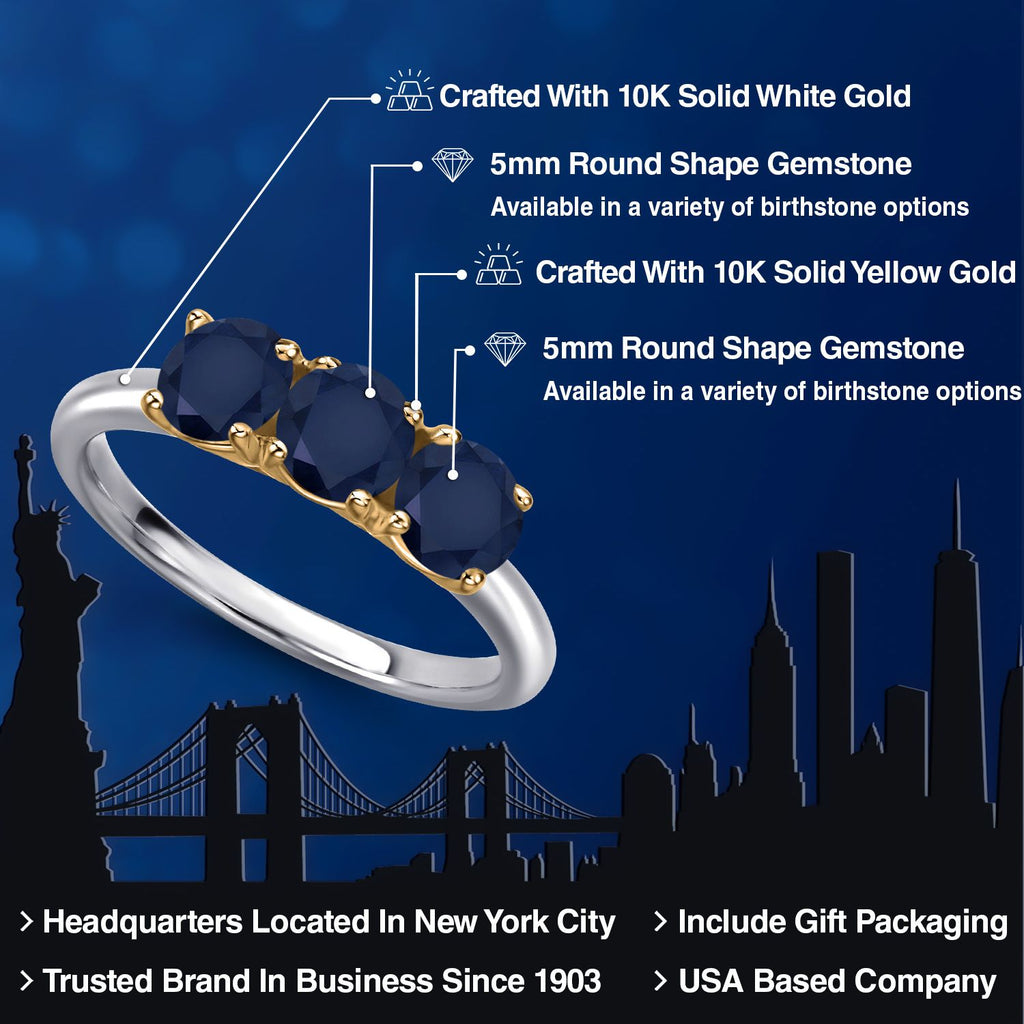 Ring in 10K Two Tone Gold
