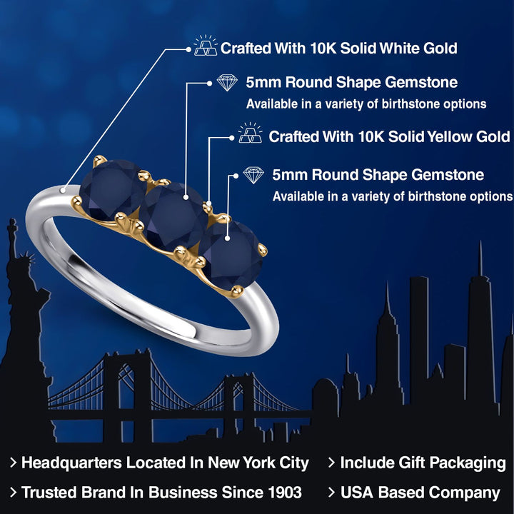 Ring in 10K Two Tone Gold