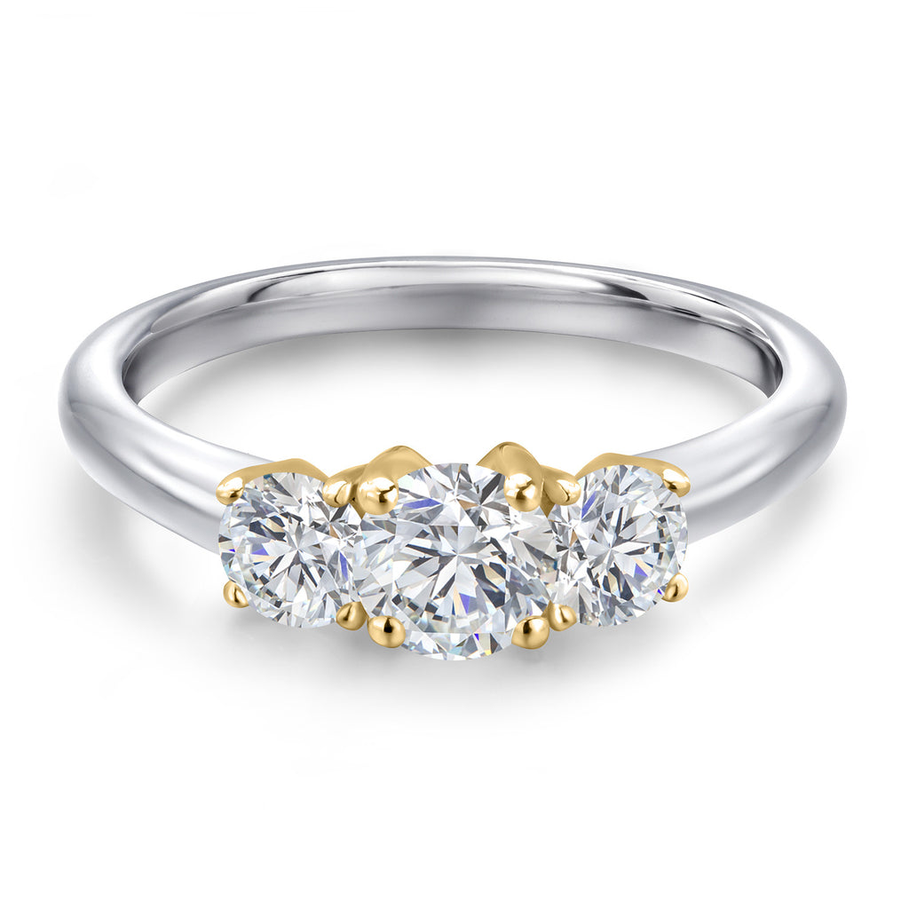 Ring in 10K Two Tone Gold