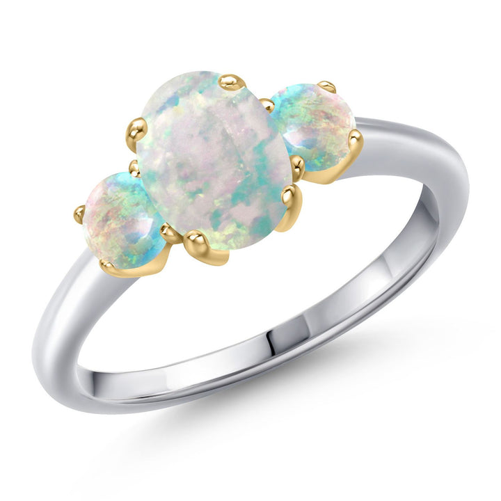 Ring in 10K Two Tone Gold